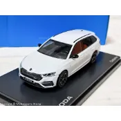 【現貨特價】1:43 Abrex Skoda Octavia IV Combi RS SW 2020 白色