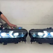 24-25款新款BMW X5 X6 G18原廠高配藍眼矩陣大燈總成低配升級高配