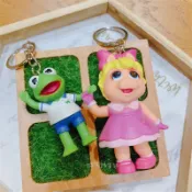 布偶小寶貝 鑰匙圈 豬小姐 佩姬 科米蛙 布偶歷險記 迪士尼 muppet 美國 芝麻街 科密特 青蛙 Kermit