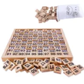 木製數字早療玩具組，數字盒、數字拼圖，數字遊戲，木製玩具，蒙式數學，蒙特利數學