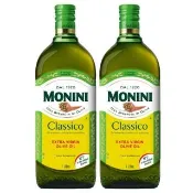 【Monini】莫尼尼特級冷壓初榨橄欖油1000mlx2瓶(可生飲/出廠酸價0.3%/義大利市佔第一名)