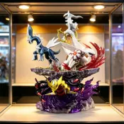 【新品優惠價】寶可夢 神奧四神雕像 帝牙盧卡 帕路奇亞 騎拉帝納 阿爾宙斯 合體場景桌搭 可發光限量手辦模型