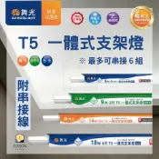 舞光 支架 T5 5W 9W 14W 18W 1尺 2尺 3尺 4尺 一體式支架燈 層板燈 可串接 也有 節標款 支架燈