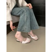 【超值尖貨】休閒鞋 板鞋 平底鞋 低跟鞋 韓式跟鞋 韓版 今日是甜妹~超火絕美平底瑪麗珍鞋2025夏季新款蕾絲蝴