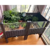 (店+)【含稅/含運】 黃緣龜專用飼養箱陸龜半水龜缸生態造景箱 安緣臺緣養殖箱