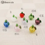 【獨家】可愛蘋果琉璃精油瓶 送針孔吸管 精油聞香瓶 免塞式精油瓶吊墜 精油項鏈手鏈