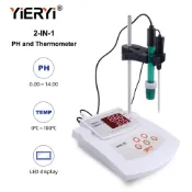 Yieryi PHS-3C實驗室台式PH計溫度計自動校準PH計魚缸海水游泳池2合1水質測試儀