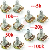 WH148 單聯電位器 短柄 3腳 柄長15mm 可調電阻 5K/10K/20K/50K/100K