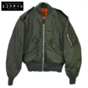【DOKODEMO】ALPHA Industries 卡其色 L-2B 美國製造飛行夾克，S 碼 [二手]