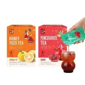 即期品【韓味不二】韓國綠茶園蜂蜜果醬茶-隨手包盒裝300g/盒(石榴茶/蜂蜜風味柚子茶)