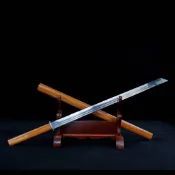 【龍泉劍莊】龍泉刀劍一體鍛造高錳鋼唐橫刀長款戶外收藏送禮鎮宅未開刃