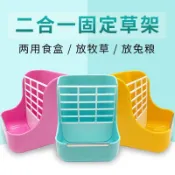桃裏小鋪🌸兔子二合一草架 兔食盆 兔子牧草盆 龍貓松鼠食物盆 放亂扒食盆 兔碗防啃咬豚鼠固定食盒喂草食盆