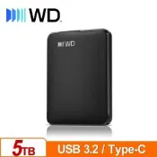 WD 威騰 Elements 5TB 2.5吋 USB-C行動硬碟 (USB 3.2 Gen 1)