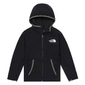 【The North Face】北面兒童黑色FLASHDRY速乾防曬連帽外套｜8G3HJK3