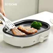 公司貨 免運 燒烤爐 烤肉炊具 爐具 煎牛排鍋多功能迷你電烤盤宿舍小型烤肉機家用早餐機插電平底鍋