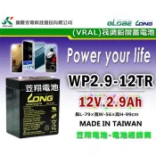 ☼ 台中苙翔電池 ► MIPRO MA-101 MA-102 廣隆電池 LONG WP2.9-12TR NP2.9-12