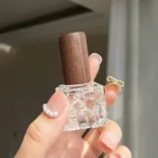 10ml 胡桃木玻璃香水噴霧瓶方形水立方可再填充容器瓶旅行