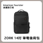 【American Tourister 美國旅行者】ZORK 14吋 筆電後背包 AY109006 黑色