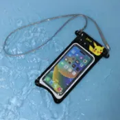喜挖2店 卡通手機防水袋可觸屏可愛密封潛水套海邊游泳裝備氣囊漂流手機套