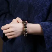 MoonDy 沉香 手串 黑曜石 檀木 手鏈 本命佛 菩薩 平安手鏈 沉香手串 手鍊男 彌勒佛 地藏王 如來佛祖 男生禮物 193