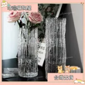 【咕嚕貓狗屋】⭐台灣出貨⭐【25高】大號輕奢玻璃花瓶透明水養富貴竹客廳桌面插乾花裝飾擺件🔥热销🔥