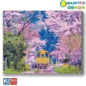 (店+)【Manto】台灣製DIY數字油畫-櫻見．豐後中川 超取專用大小