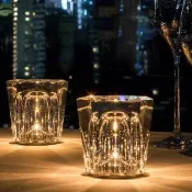 日式水晶燈 便攜無線夜燈 酒吧氛圍桌燈 充電戶外 西餐廳檯燈