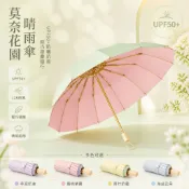 【台灣出貨】 莫奈花園晴雨傘 防紫外線黑膠傘 12K雙骨加厚加固傘 高颜值太陽傘 女士遮陽傘 輕便折疊傘 雨天晴天兩用傘