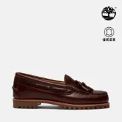 Timberland官方旗艦 女款酒紅色Timberland R Authentic流蘇樂福鞋|A2Q21EIW