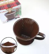 《好媳婦》寶馬牌『日本製陶瓷滴漏式咖啡濾器2-4人用』手沖咖啡滴漏式咖啡濾器/要搭配濾紙用