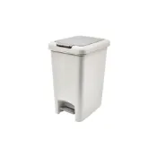 (店+)【小宅收納】按壓腳踏式 雙開垃圾桶 10L 1入踩踏垃圾桶 腳踏垃圾桶 有蓋垃圾桶 大容量