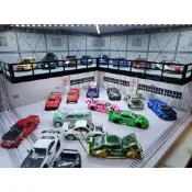展廳整組有現貨！Mini Gt Tomica 1:64雙層展廳停車場模型盒 收納車庫展示盒附LED燈條 車聚必備場景