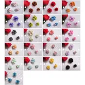 ☆精靈の天空☆ 玩偶娃娃配件~6mm/8mm薔薇花/手工樹脂花/軟陶花-每包1入(底部有橫洞)