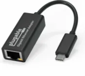 玉山最低比價網 [6美國直購] Plugable USBC-E1000 USB-C 轉 Ethernet Adapter 乙太網路轉接器 TYPE-C 10/100/1000Mbps