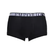 (店+)【EMPORIO ARMANI】阿瑪尼 字母印花中腰修身平角內褲 男款 黑色