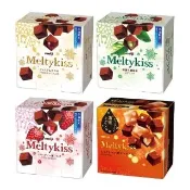即期品【Meiji 明治】Meltykiss 牛奶/草莓夾餡/抹茶夾餡 可可粒(盒裝*5盒/箱)