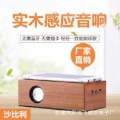 現貨 戶外黑科技木質實木無線手機感應音響低音炮電腦音箱加定製廠