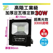 (店+)足瓦高亮度 24年新版 廣角高光效耐操【30W 20W 正高階工業級 SMD LED探照燈】防水投射燈 招牌燈