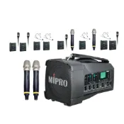 (店+)【MIPRO】MA-100D 雙頻道迷你型無線喊話器5.8G(ACT-58H 配件六擇一)