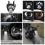 適用于雅馬哈MT-07 MT07 FZ07 14-15-16-17年 改裝LED前大燈總成【吉星機車】