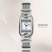 【CHARRIOL 夏利豪】最新 珠寶腕錶Mariner真鑽鋼索錶 白珍珠面20㎜精鋼款-加多重豪禮 C6(MA20S.520.001)