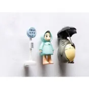 (🅾️現貨台灣出貨🅾️) #立體磁鐵 宮崎駿 雨衣小梅+公車站牌+打傘龍貓 (一組3入)公仔 辦公室小物微景