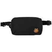 【KENZO】經典虎頭LOGO帆布迷你三用胸口包後背包腰包(黑)