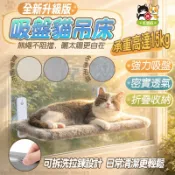 吸盤貓吊床【臺灣現貨】折疊貓吊床 貓吊床掛式 貓吊床 貓咪吊床 貓咪窗戶吊床 貓跳臺 貓窗戶吊床 貓窩#居家舒適#吊床