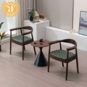誠信達百貨 餐椅 實木餐椅家用簡約民宿肯尼迪廣島現代會議餐廳北歐洽談總統靠背椅