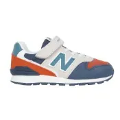 NEWBALANCE 996 男中童休閒運動鞋-WIDE-魔鬼氈 寬楦 NB Y9963XK 灰丈青磚橘