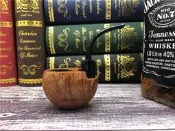 奧斯汀石楠木根手工煙斗實木鬥叼斗口袋鬥9MM旅行鬥送配件