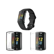 殼起來3C手機配件 【全包電鍍殼】適用 華米 Fitbit Charge 5 / 6 手錶保護殼 TPU 軟殼 防刮 防撞
