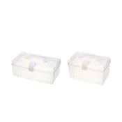 (店+)【LAVIDA 育兒好好玩】透明 手提整理箱 置物箱 手提 盒 工具箱 文具 分類 收納盒 手提箱 整理盒 零件盒 藥箱