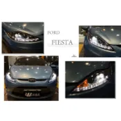 超級團隊S.T.G FORD FIESTA 09 10 11 12 年黑框 DRL R8燈眉 魚眼 大燈 頭燈